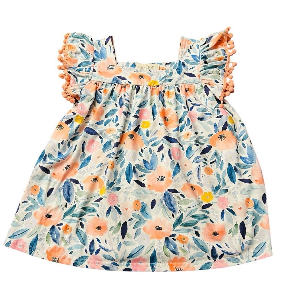 Marie Nicole Floral Kids Casual Dress Size 2 XL